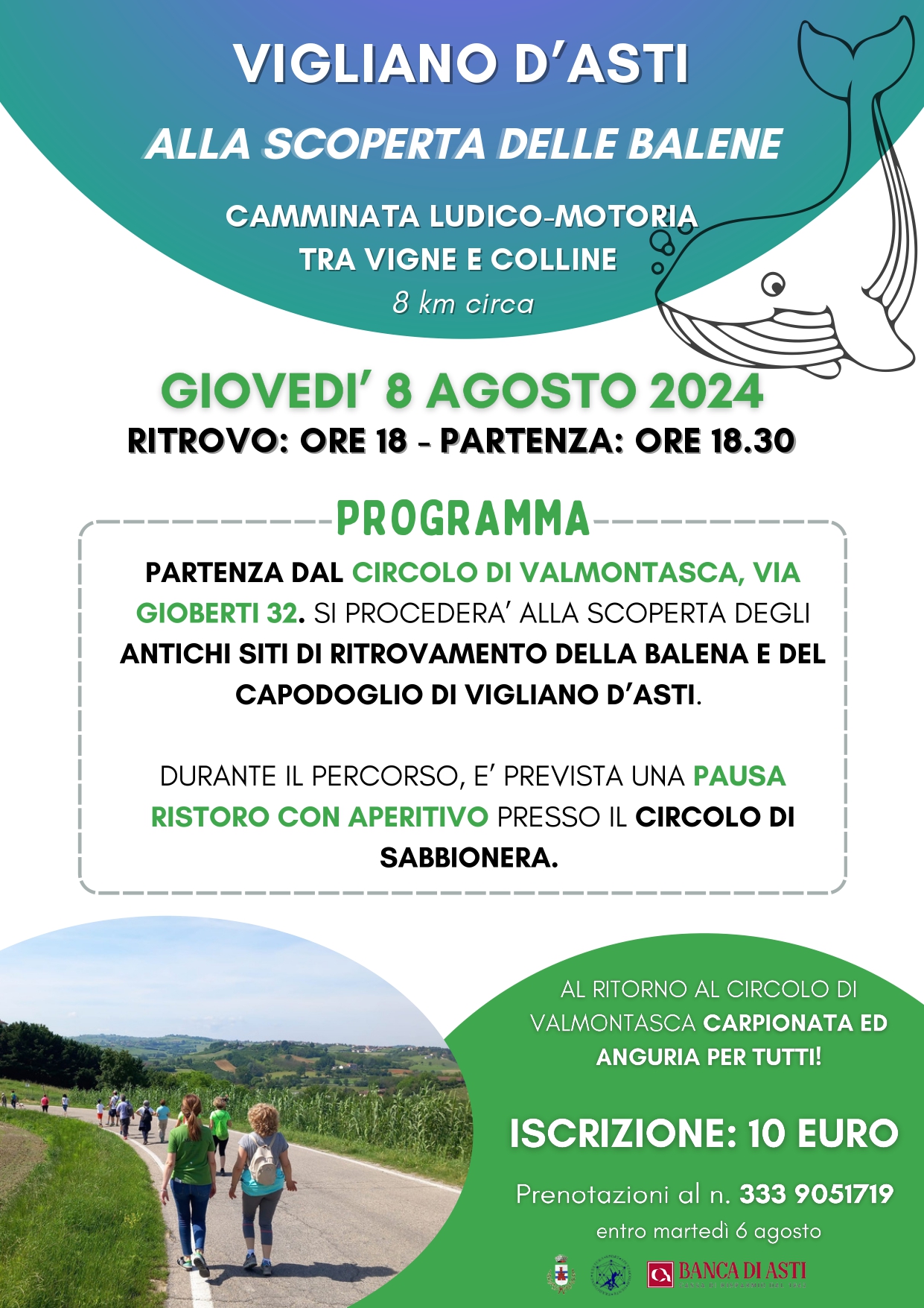 camminata Vigliano d'Asti